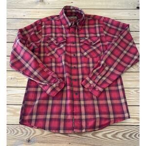 Dixxon Flannel Button Up Plaid Shirt Size Small Men’s Red